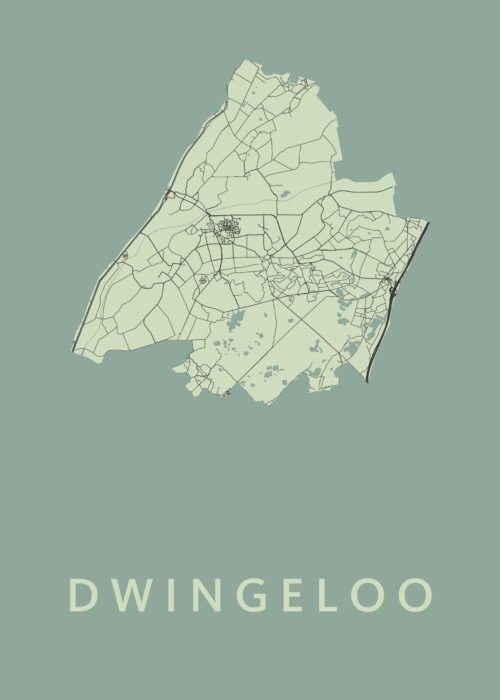 Dwingeloo Olive Stadskaart Poster Kopen