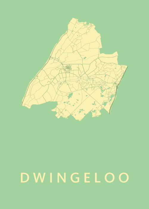 Dwingeloo Spring Stadskaart Poster Kopen