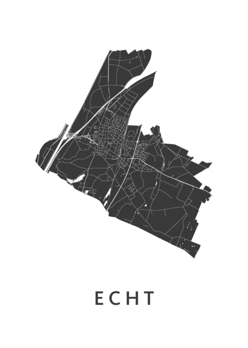 EchtStadskaartposter White