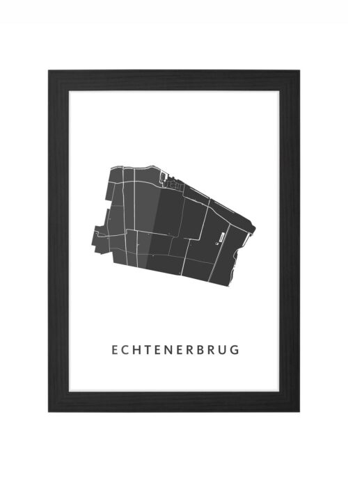 Echtenerbrug Ingelijst in Zwart lijst Kopen | Kunst in Kaart