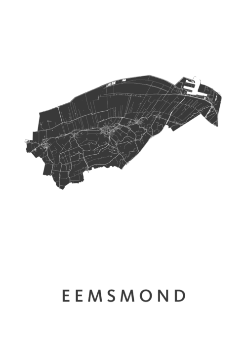 Eemsmond Gemeentekaart Regiokaart Poster