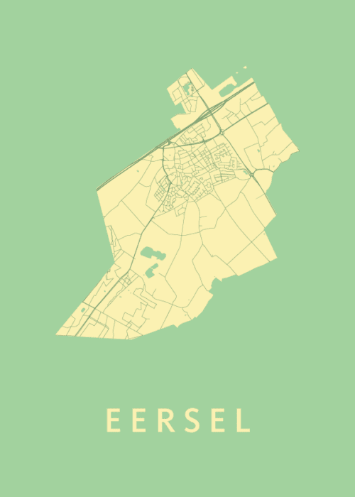 Eersel Spring Stadskaart Poster Kopen