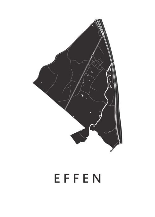 Effen Stadskaart Poster Kopen