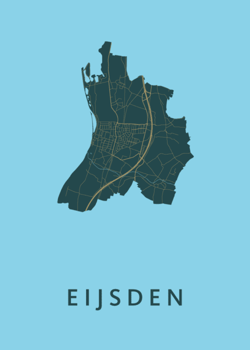Eijsden Azure Stadskaart Poster Kopen