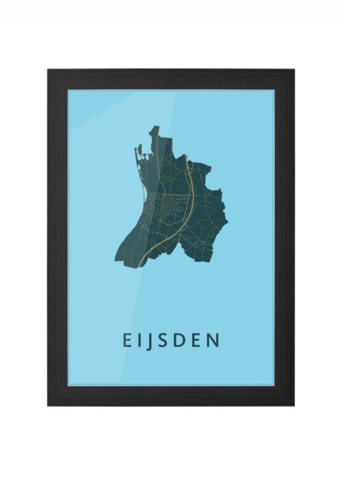 Eijsden Azure Ingelijst in Zwart lijst Kopen | Kunst in Kaart