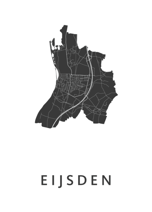 Eijsden Stadskaart - White