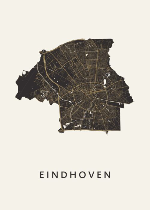 Eindhoven Stadskaart poster Khaki