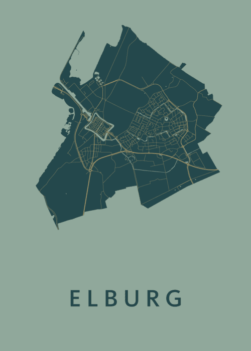 Elburg Amazon Stadskaart Poster Kopen