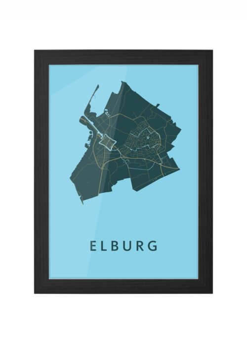 Elburg Azure Ingelijst in Zwart lijst Kopen | Kunst in Kaart