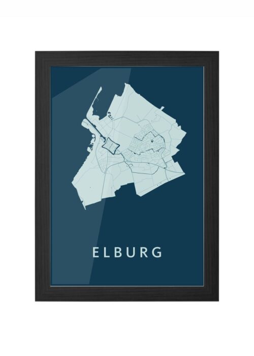 Elburg Feldgrau Ingelijst in Zwart lijst Kopen | Kunst in Kaart