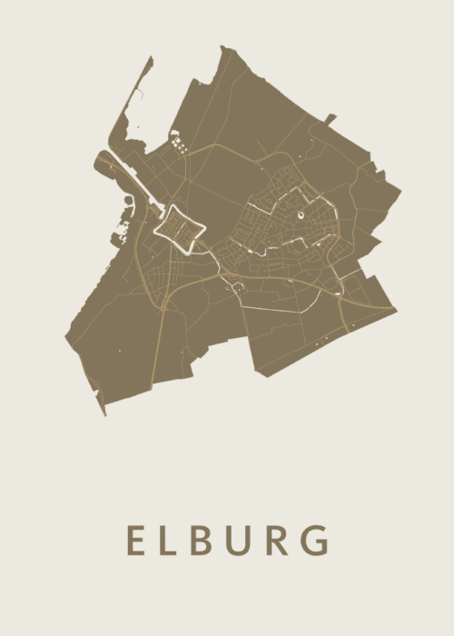 Elburg Stadskaart - Gold