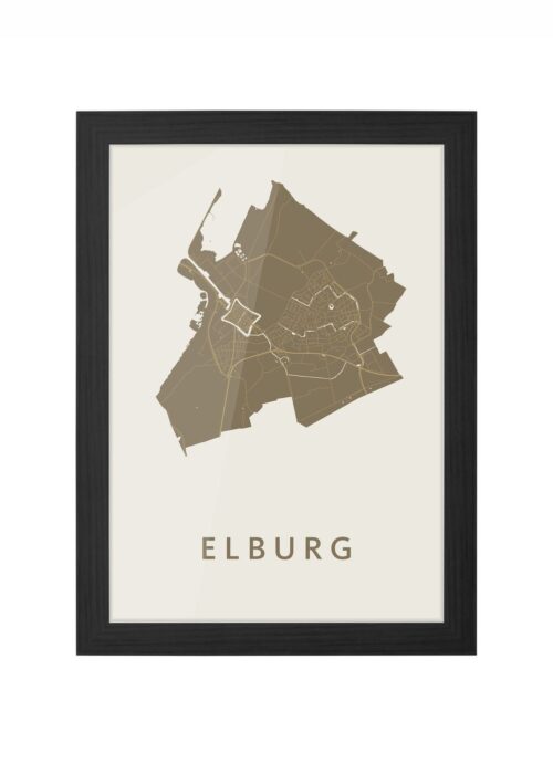 Elburg Gold Ingelijst in Zwart lijst Kopen | Kunst in Kaart