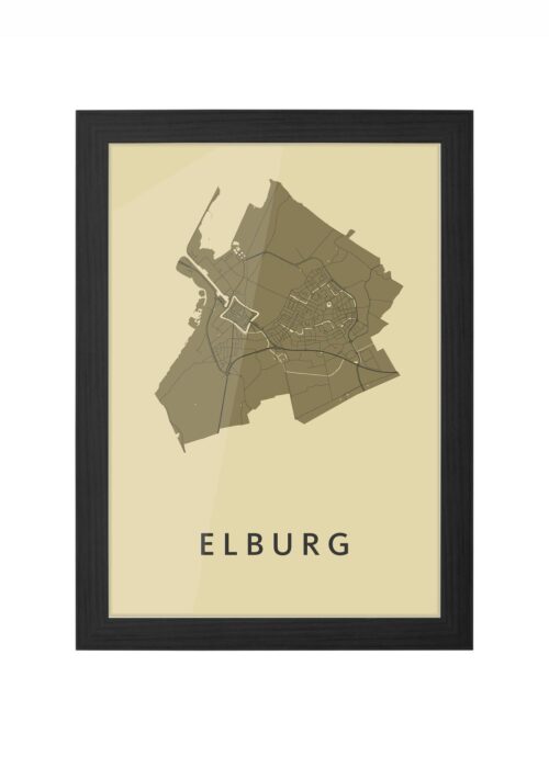 Elburg GoldenRod Ingelijst in Zwart lijst Kopen | Kunst in Kaart