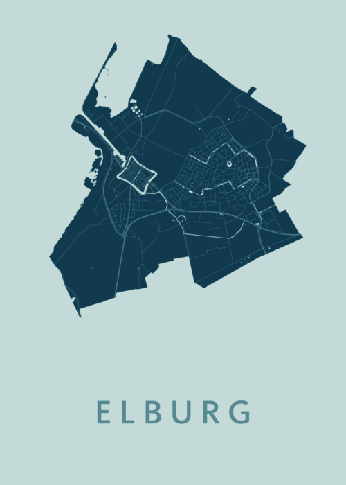 Elburg Mint Stadskaart Poster Kopen
