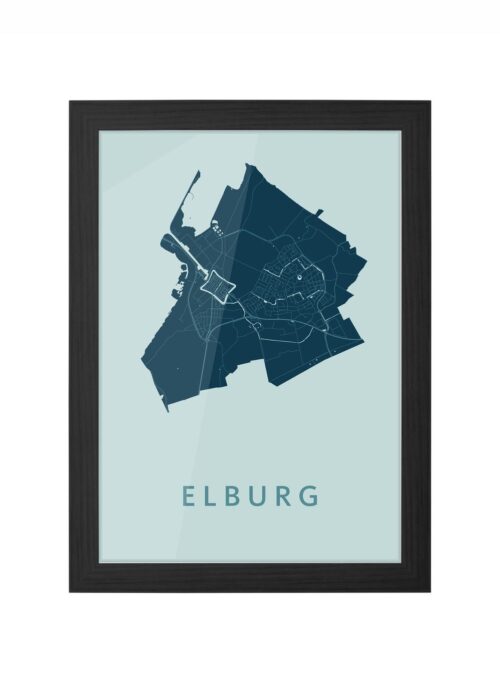 Elburg Mint Ingelijst in Zwart lijst Kopen | Kunst in Kaart