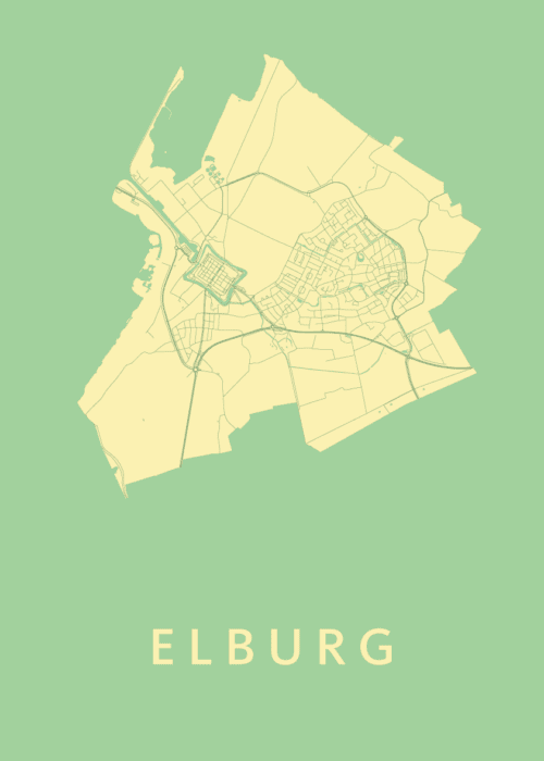 Elburg Spring Stadskaart Poster Kopen