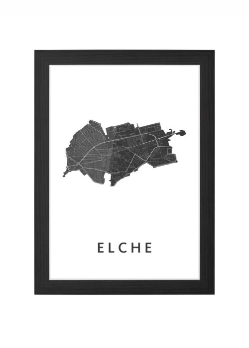Elche Ingelijst in Zwart lijst Kopen | Kunst in Kaart