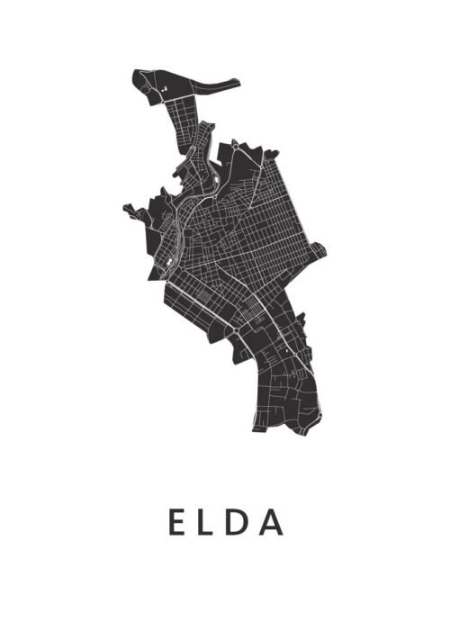 Elda Stadskaart Poster Kopen