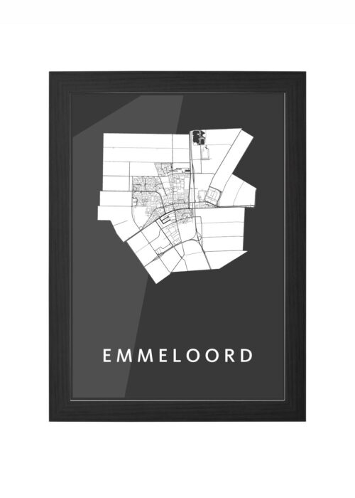 Emmeloord Black Ingelijst in Zwart lijst Kopen | Kunst in Kaart