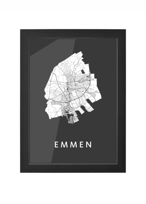 Emmen Black Ingelijst in Zwart lijst Kopen | Kunst in Kaart