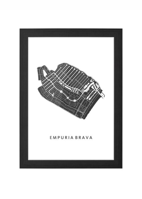 Empuriabrava Ingelijst in Zwart lijst Kopen | Kunst in Kaart