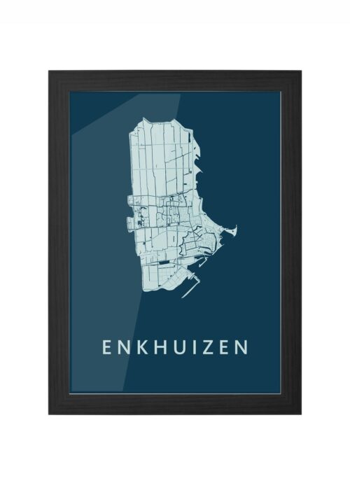 Enkhuizen Feldgrau Ingelijst in Zwart lijst Kopen | Kunst in Kaart