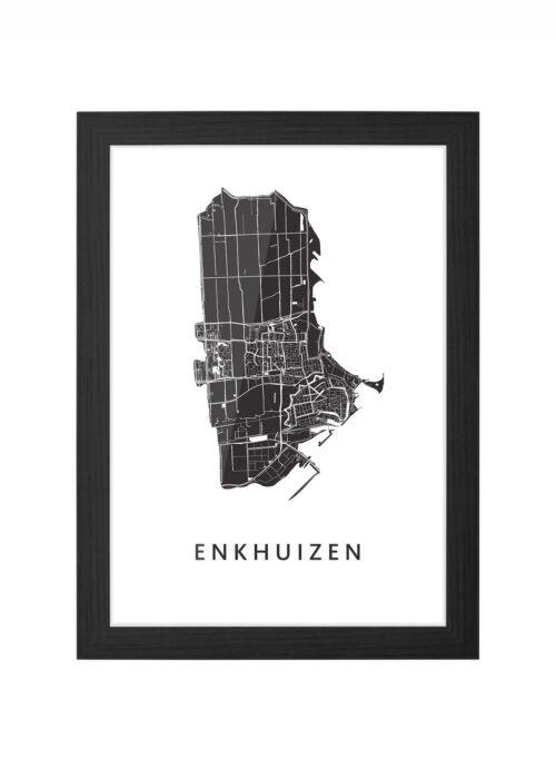 Enkhuizen White Ingelijst in Zwart lijst Kopen | Kunst in Kaart