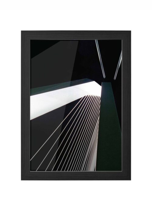 Erasmusbrug - Rotterdam - Stadsfotografie - Poster ingelijst in zwarte lijst