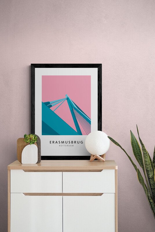 Erasmusbrug - Rotterdam - Pop Art Poster