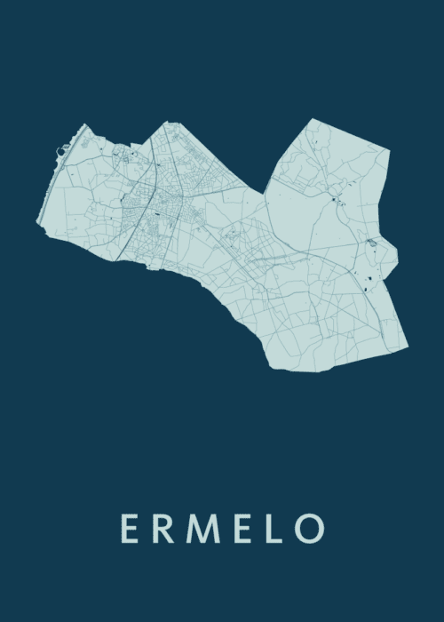 Ermelo Stadskaart poster Feldgrau