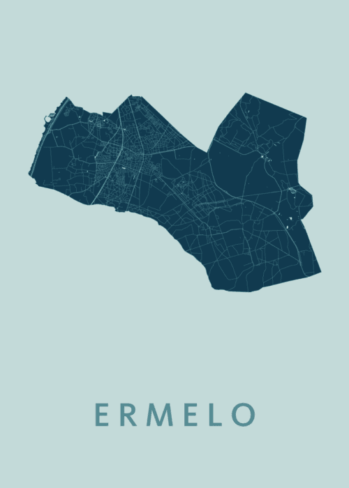 Ermelo Stadskaart poster Mint