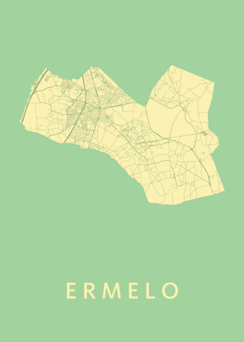 Ermelo Stadskaart poster Spring