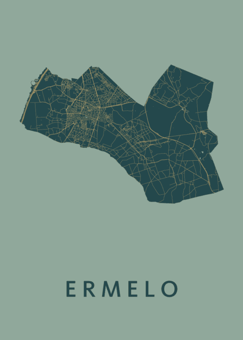 Ermelo Stadskaart poster Amazon