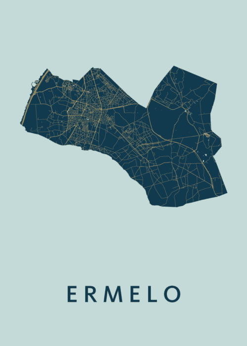 Ermelo Stadskaart poster Prussian