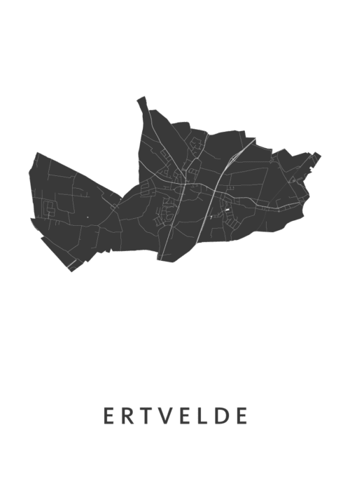 Ertvelde Stadskaart Poster Kopen