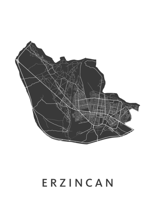 Erzincan Stadskaart Poster Kopen