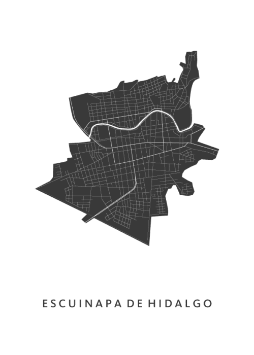 Escuinapa de Hidalgo Stadskaart Poster Kopen