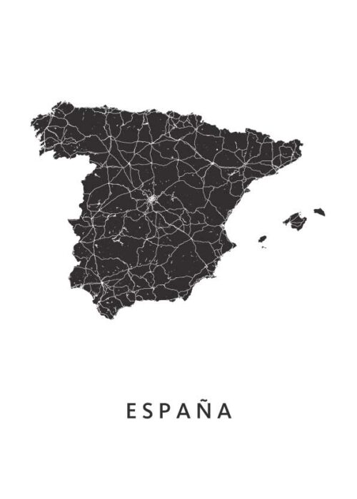 España landkaart poster