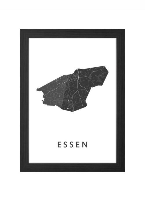 Essen (Belgium) White Ingelijst in Zwart lijst Kopen | Kunst in Kaart