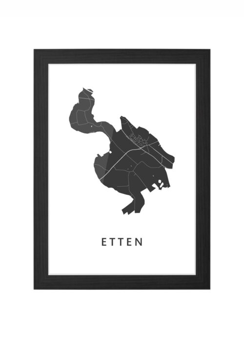 Etten (Gelderland) Ingelijst in Zwart lijst Kopen | Kunst in Kaart