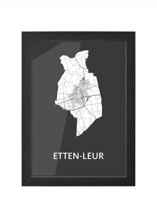 Etten-Leur Black Ingelijst in Zwart lijst Kopen | Kunst in Kaart