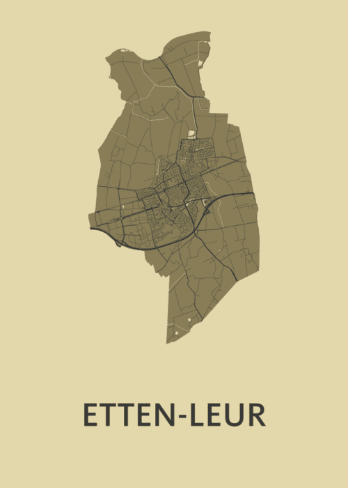 Etten-Leur GoldenRod Stadskaart Poster Kopen