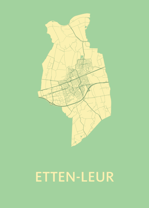Etten-Leur Spring Stadskaart Poster Kopen