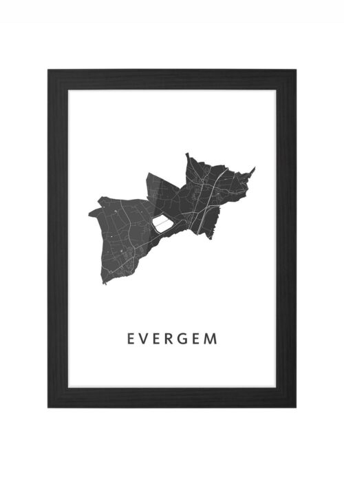 Evergem Ingelijst in Zwart lijst Kopen | Kunst in Kaart