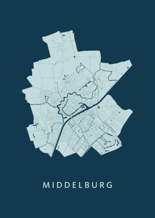 Middelburg Feldgrau Stadskaart Poster Kopen