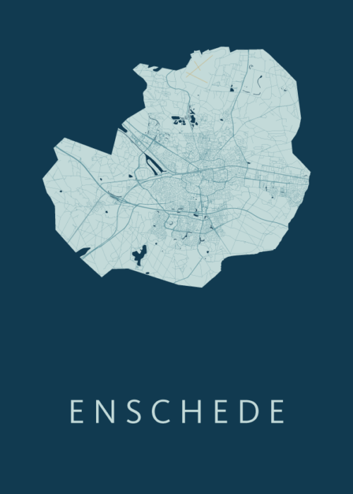 Enschede Feldgrau Stadskaart Poster Kopen