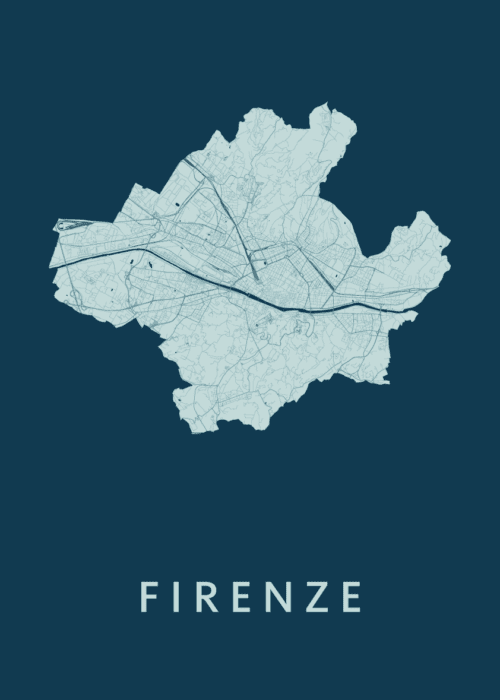 Firenze Feldgrau Stadskaart Poster Kopen