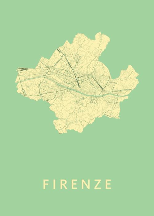 Firenze Spring Stadskaart Poster Kopen