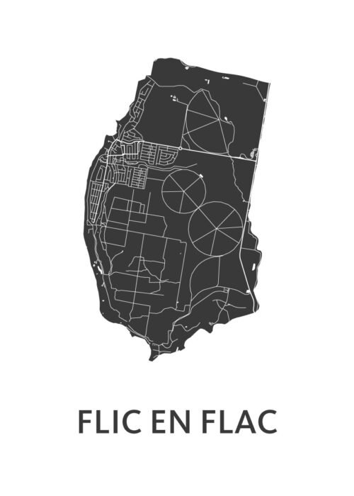 Flic en Flac Stadskaart Poster Kopen