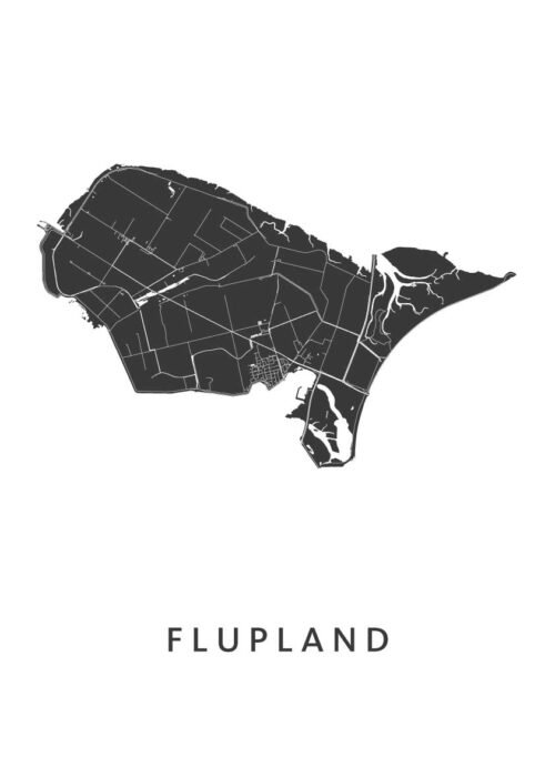 Flupland Eilandkaart Poster